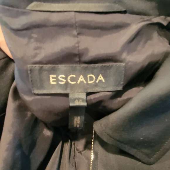 Escada Women's Black Jacket with Leather Accents - Picture 4 of 7